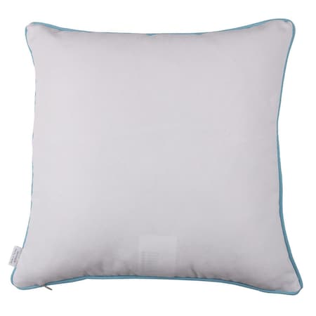Homeroots Multi Color Marine Square Quote Printed Decorative Throw Pillow Cover 18 x 18 in. 355275